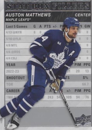 2023-24 Upper Deck Series 1 - Auston Matthews #SB-24