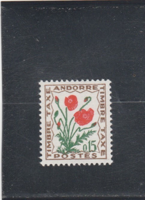 L7306 Andorre  Timbre NÂ° Y&T Taxe 48 De 1964-71 