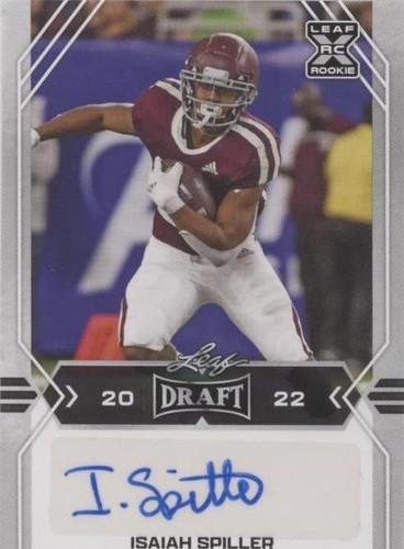 2022 Leaf Draft Isaiah Spiller #BA-IS1