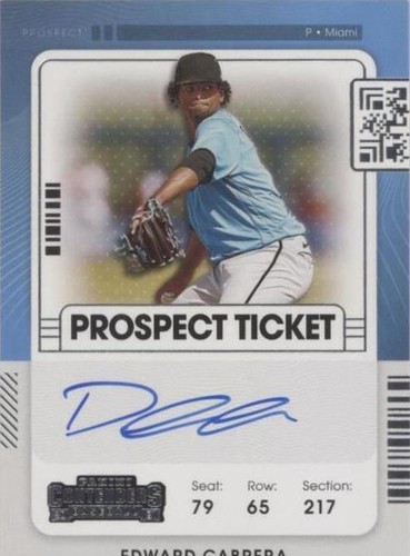 2021 Panini Contenders - Edward Cabrera #PT-EC