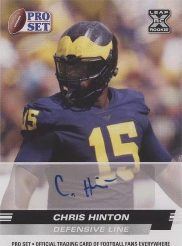 2022 Leaf Pro Set Draft Chris Hinton #PSA-CH1