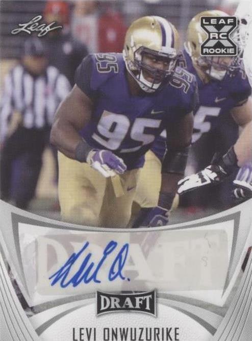 2021 Leaf Draft Levi Onwuzurike #BA-LO1