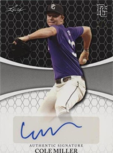 2022 Leaf Perfect Game National Showcase - Cole Miller #BA-CM4