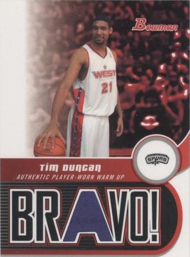 2005-06 Bowman Draft Picks & Prospects - Tim Duncan #BV-TD