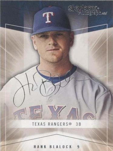 2005 Skybox Autographics - Hank Blalock #55