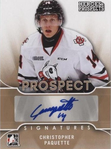 2015-16 Leaf In the Game Heroes & Prospects - Christopher Paquette #PS-CP1