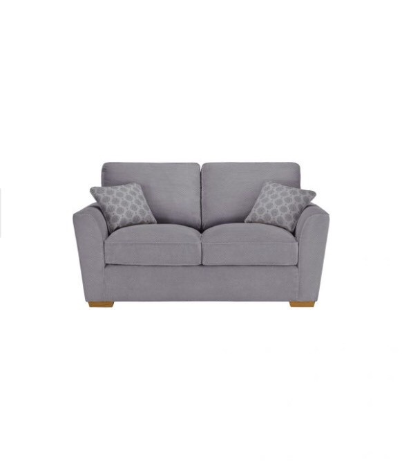 Oak Furniture Land 2 Seater Nebraska Sofa Light Grey in Shotts