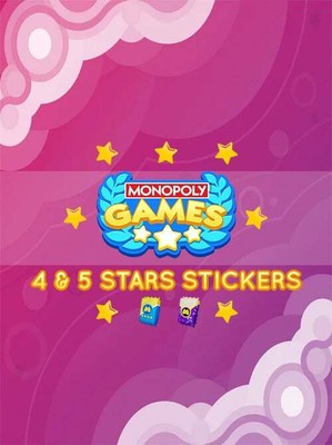 Monopoly Go 4 & 5 Star Stickers Games Album - FAST DELIVERY & CHEAP