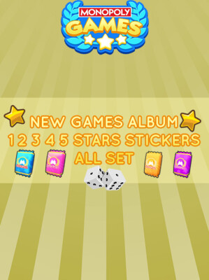 Monopoly Go 1 2 3 4 5 Star Stickers  New Games Album  FAST DELIVERY CHEAP