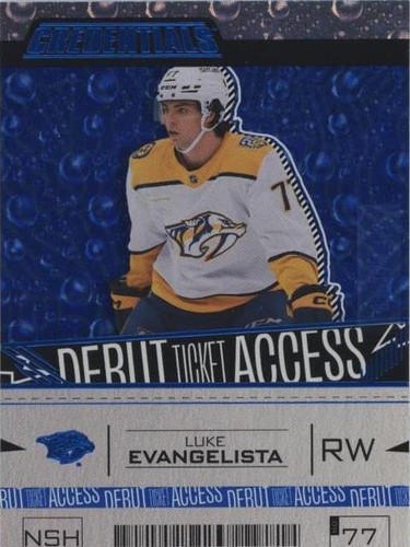 2023-24 Upper Deck Credentials - Luke Evangelista #187