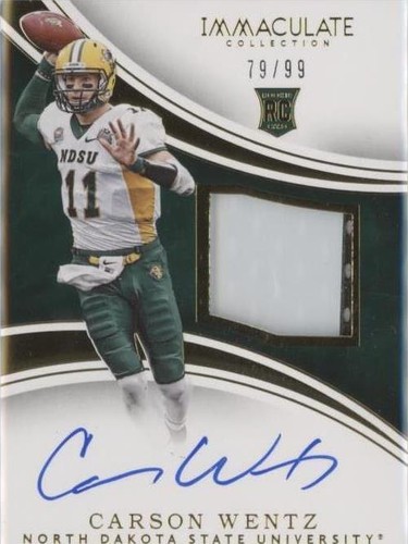 2016 Panini Immaculate Collection Collegiate Carson Wentz #104
