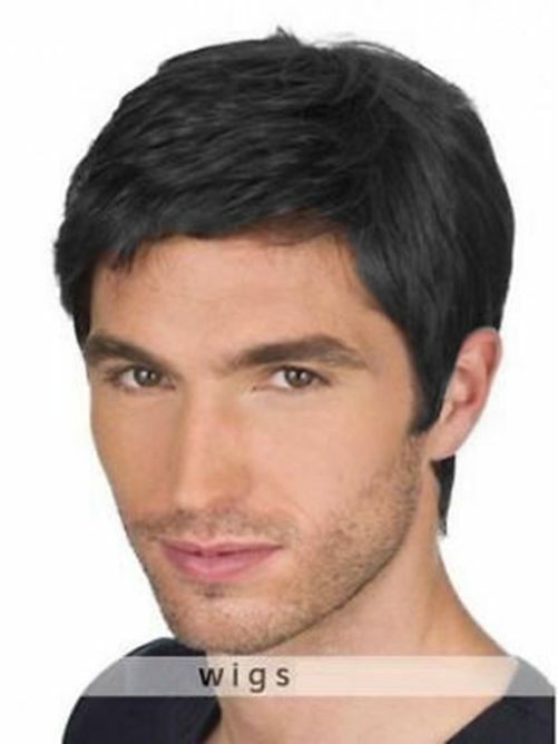 100 Real Hair Men S Natural Black Short Natural Straight Human