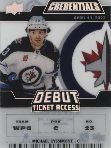 2022-23 Upper Deck Credentials - Michael Eyssimont #DTA-ME