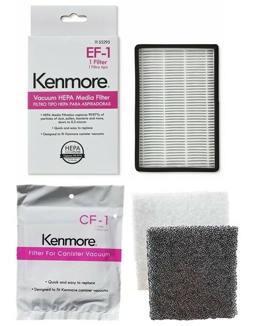 Kenmore Vacuum set EF1 Exhaust Filter & CF1 Motor Filter 20-86889, 20-86883 OEM