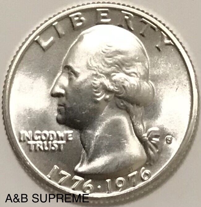 1976 S Washington Quarter 40% Silver Gem BU Bicentennial