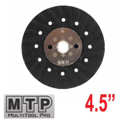 4.5'' x 5/8''-11 Resin Fiber Disc Backing Pad with Lock Nut for Angle Grinder http