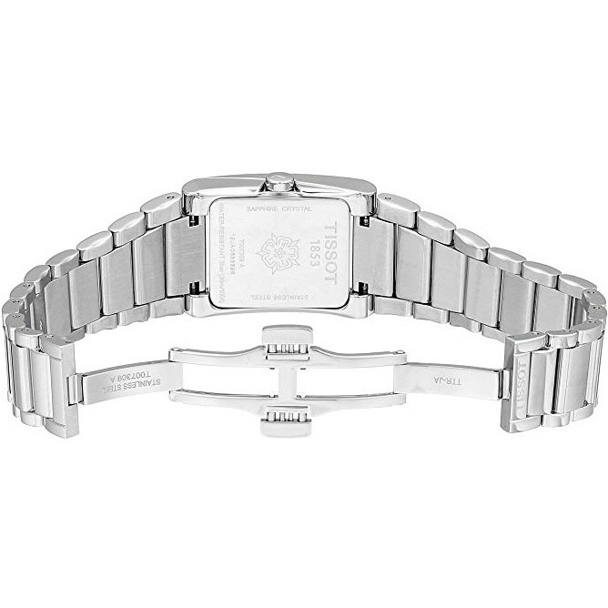 Pre-owned Tissot Generosi-t Ladies Black Mother Of Pearl Dial Watch T1053091112600