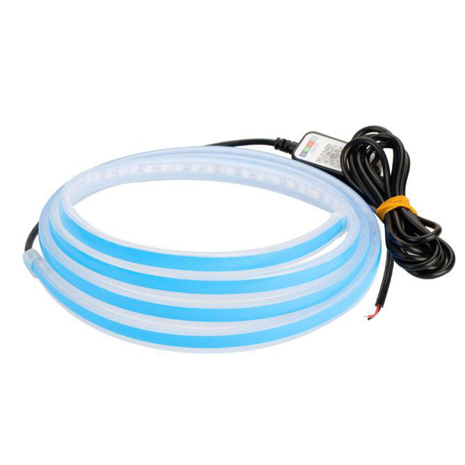 LED Daytime Running Light Strip Start Scan Dynamic Car LED Hood Light Waterproof