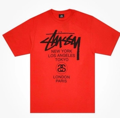 トップス Stussy World Tour Tee 25SS Cayenne L Stussy World Tour Tee Large Cayenne New With Tags | eBay