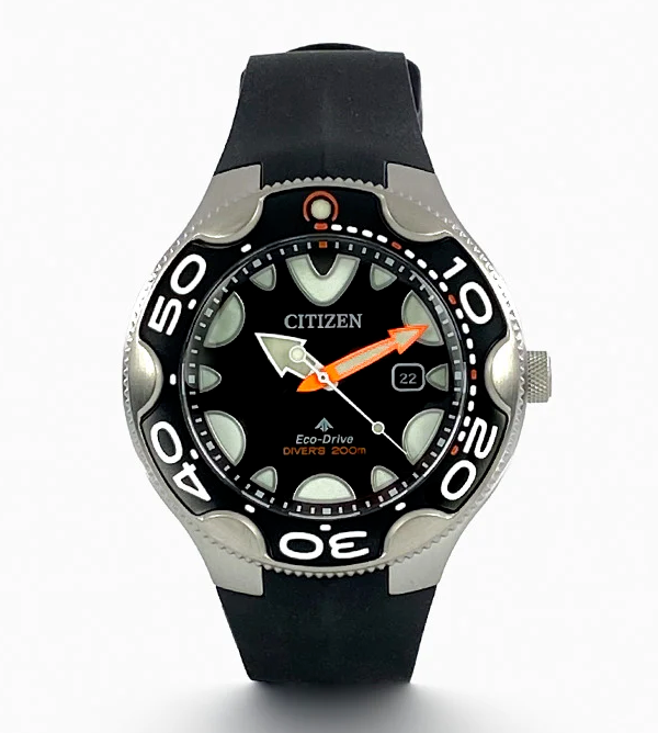 Pre-owned Citizen Bn0230-04e Promaster Orca Dive Black Dial Watch