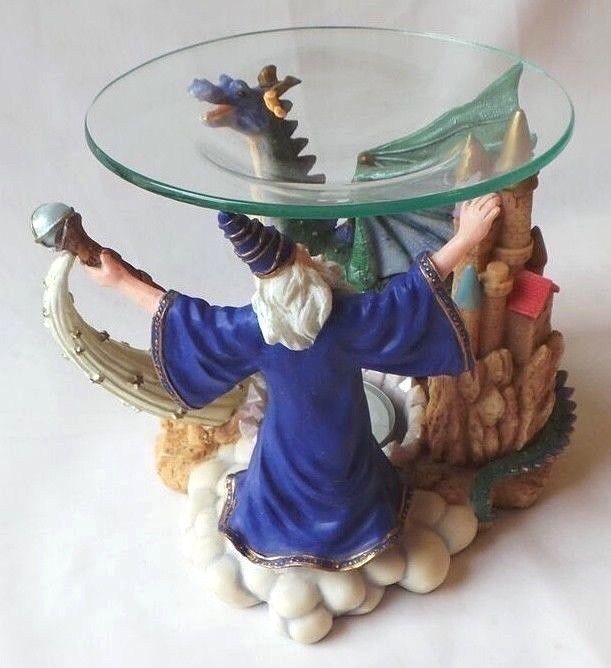 1970s Magical & Mystical Wizard & Dragon Fragrant Aroma Oil Diffuser Figurine