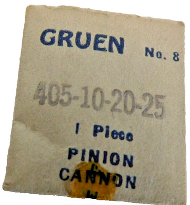Gruen 405 Part #8 Cannon Pinion. New Old Stock