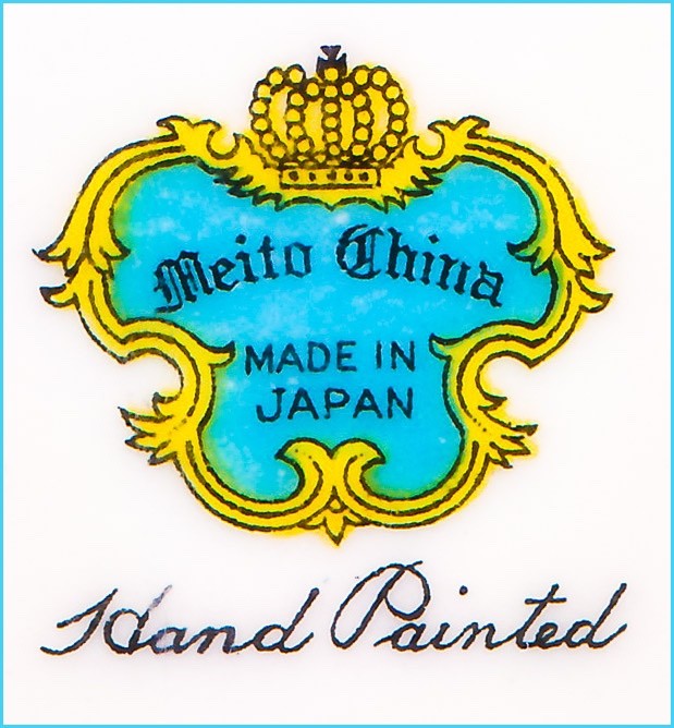 China Meito Japan 1950's service for 12 w/serving pieces hand-paint gold edged