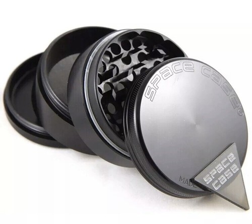 SPACE CASE Grinder Magnetic Herb - Medium 2.5 inch (BLACK) 4 Pcs - US SELLER