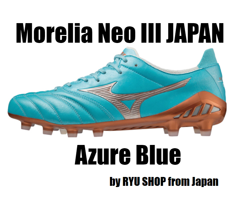 Pre-owned Mizuno Morelia Neo 3 Iii Japan Azure Blue Pack Soccer Cleats Shoe P1ga2380 25