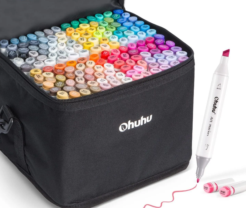 Ohuhu 200色 マーカーケース Y30-80402-07 Ohuhu Marker Pen Normal Type Hard Pen 200 Colors Y30-80402