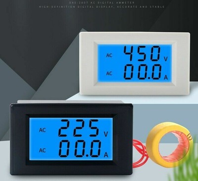 AC 80-500V 200A LCD Digital Dual Display Current Voltmeter Voltage Panel Meter