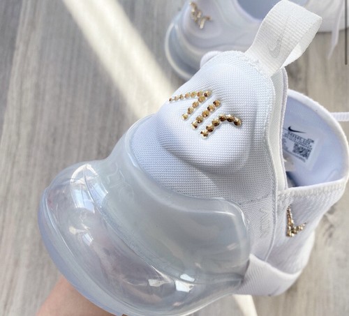 Pre-owned Nike Air Max 270 Custom Crystals In White