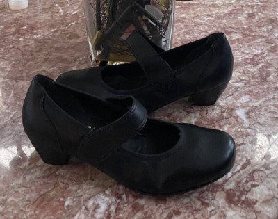 New Rieker Antistress Women's Black Leather Mary Jane Shoes Size 39/US 9, $128