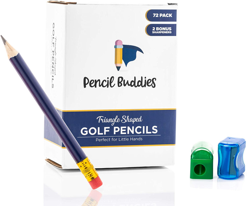 Mini Triangle Pencils For Children - Small Triangular Pencils with Erasers and S