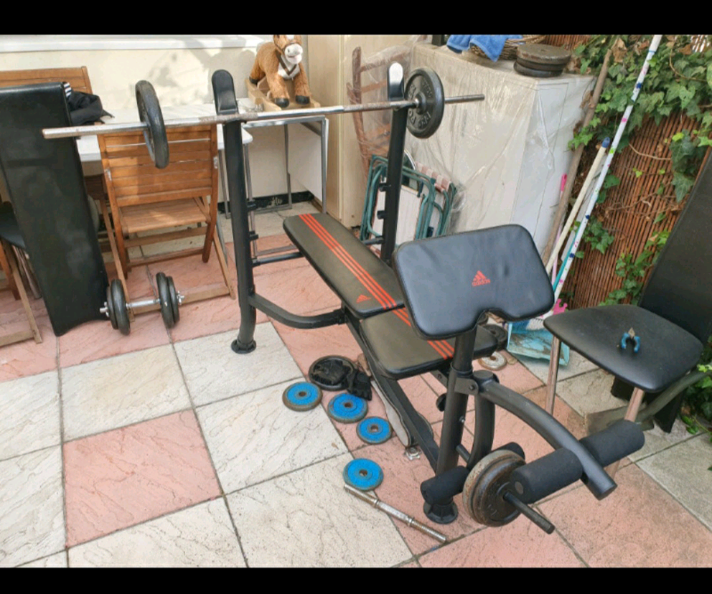 ADIDAS ESSENTIAL PRO MULTI PURPOSE BENCH squat dips rack home gym set