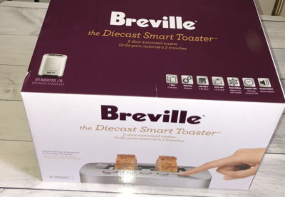 Breville Die-Cast Smart Toaster 2 Slice BTA820XL, Brushed Stainless Steel