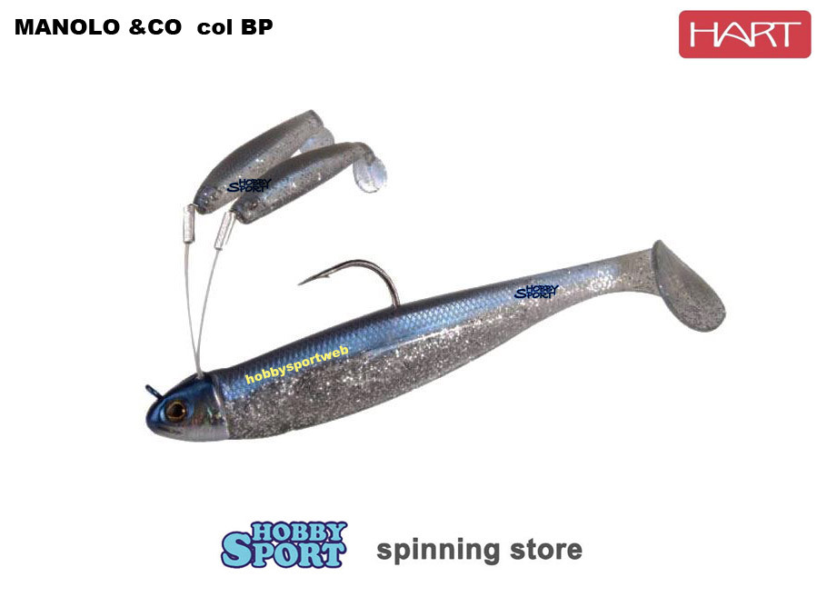 HART MANOLO & CO 35 GR COL BP BLUE SILVER IHM12BP ESCA SILICONICA X BLACK BASS