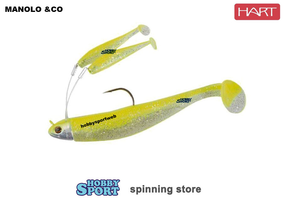 HART MANOLO & CO 35 GR COL. RS GIALLO IHM12RS ESCA SILICONICA 12 CM X BLACK BASS