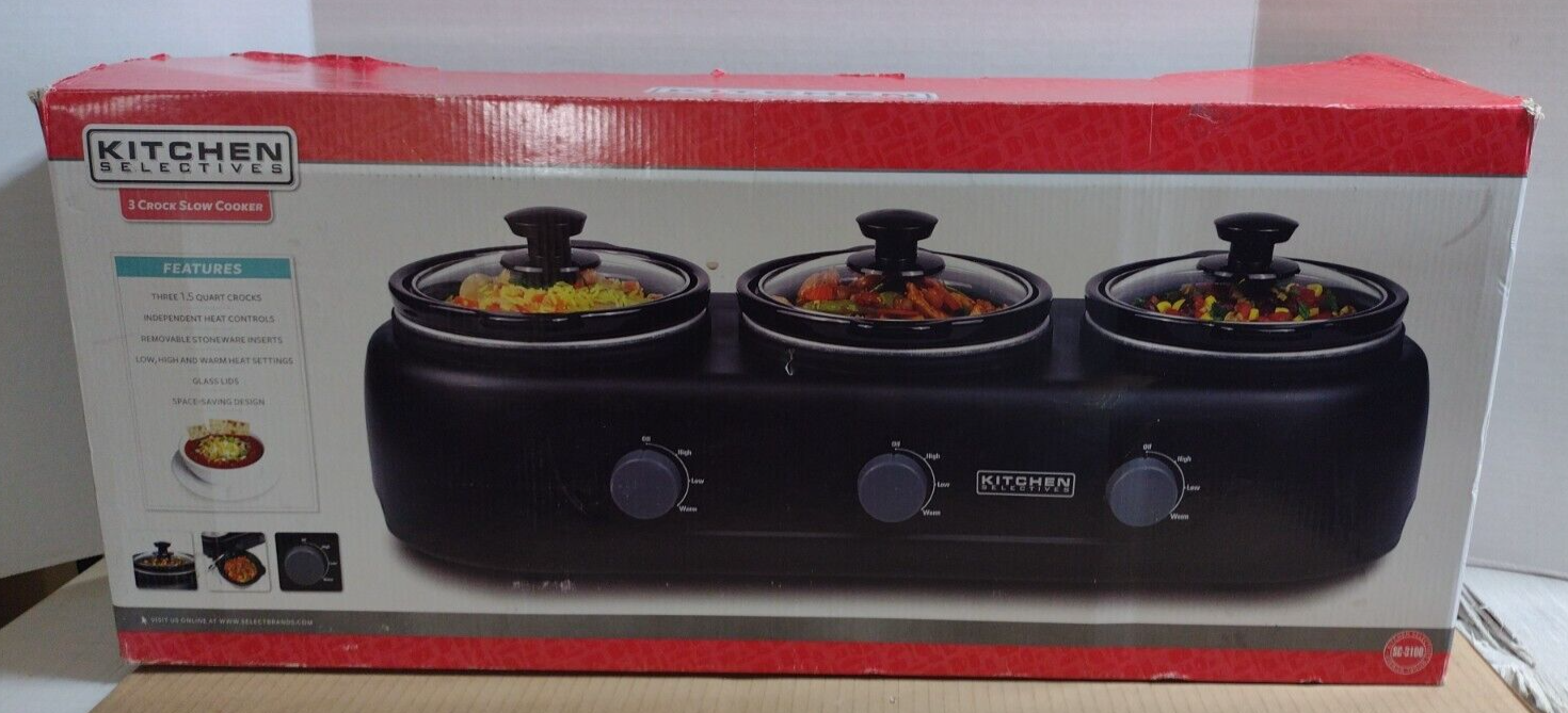 Kitchen Selectives 3 Crock Slow Cooker Kitchen Selectives Slow Cooker Replacement Parts