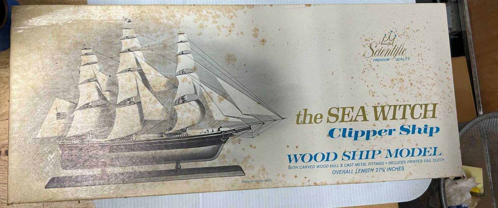 Scientific THE SEA WITCH CLIPPER SHIP 171-1695 Vintage Wood Scientific THE SEA WITCH CLIPPER SHIP 171-1695 Vintage Wood
