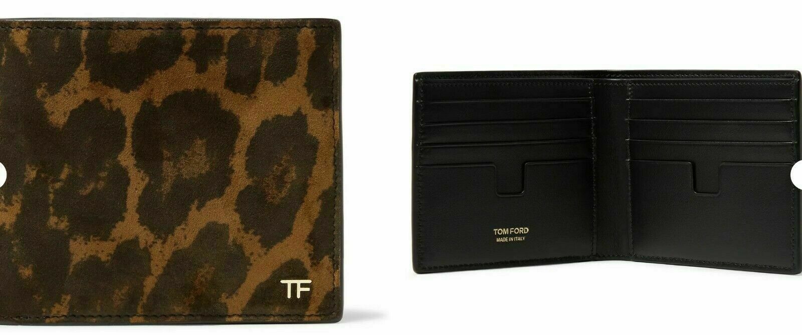 Pre-owned Tom Ford Icon Card Case Card Holder Purse Credit Cards Briefcase Wallet In Brown Black