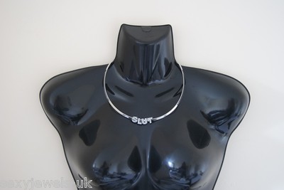 Solide 'Slut' Collier Collier Bijoux bijoux pour Sexy Hotwife SLUT Fétiche