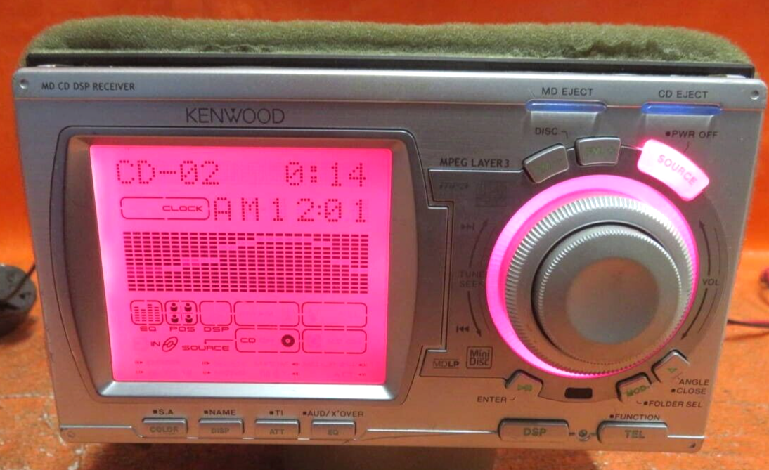 Kenwood DPX7021MPi 2Din Car Audio CD / MD Player Confirmed Tested Good