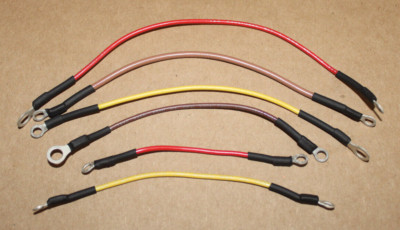 Harley FL Shovel Ignition Switch Dash Wires w/Eyelet Terminals Lights On 6 Wires