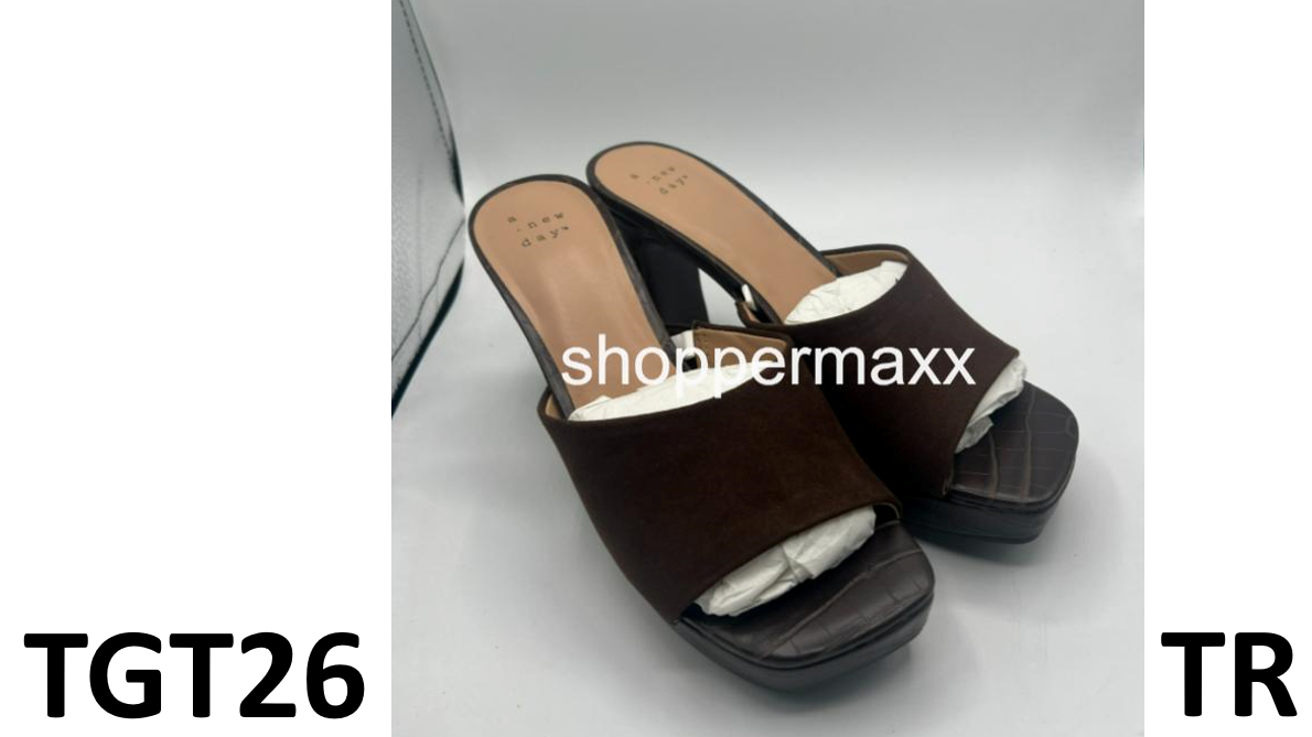 Women's Darla Platform Mule Heels - A New Day, Dark Brown, Size 6.5