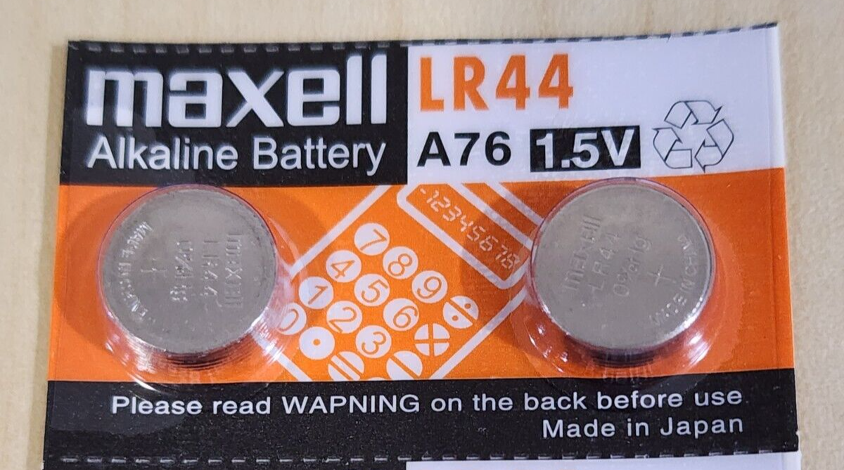2 piece LR44 Maxell A76 L1154 AG13 357 New Alkaline Battery EXPIRE 12/2026