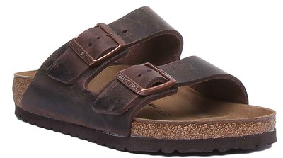 BIRKENSTOCK BIRKENSTOCK ARIZONA ÖL DAMEN LEDER SANDALE IN BROWN GRÖSSE EU 3 - 8 REGULAR FIT