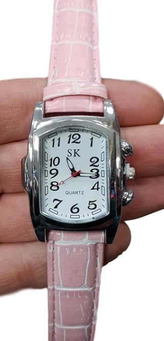 Orologio Da Polso Sk Uomo Donna Analogico Quarzo Fashion Moda Retta Rosa lac