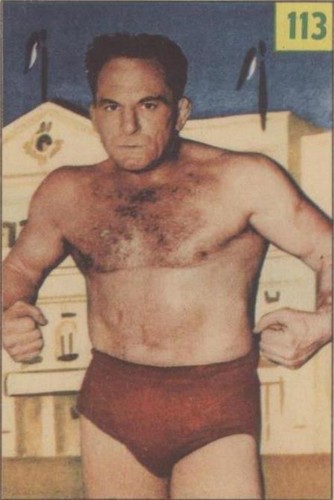 1955-56 Parkhurst Wrestling - Leo Newman #113