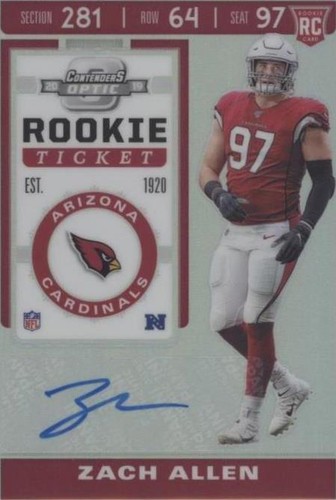 2019 Panini Contenders Optic Zach Allen #162